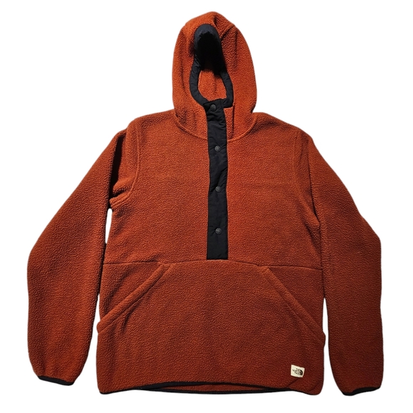 The North Face Carbondale 1/4 Snap Pullover Fleece Hoodie Mens Small Jacket TNF - Picture 1 of 10